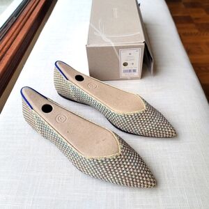 New! Rothy's Sz 9 Retired Multi-Metallic Sparkling Limited Ed Points Flat Rothys